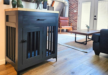 handcrafted wooden dog crate