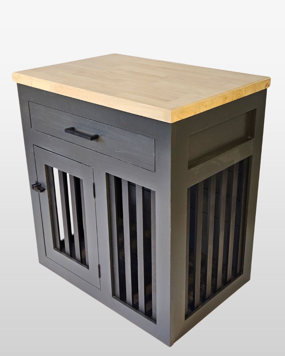solid wood large dog crate furniture with drawer