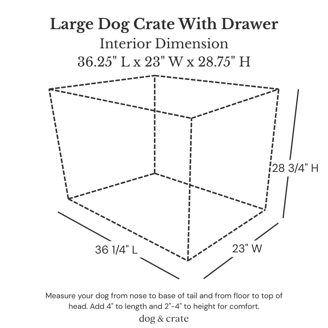 large designer dog crate dimensions