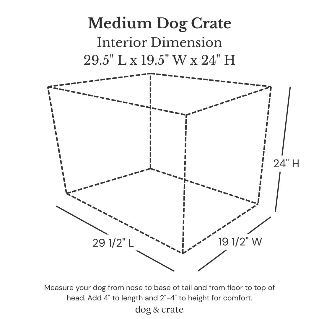 medium luxury dog crate dimensions