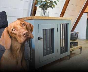indoor dog crate side table