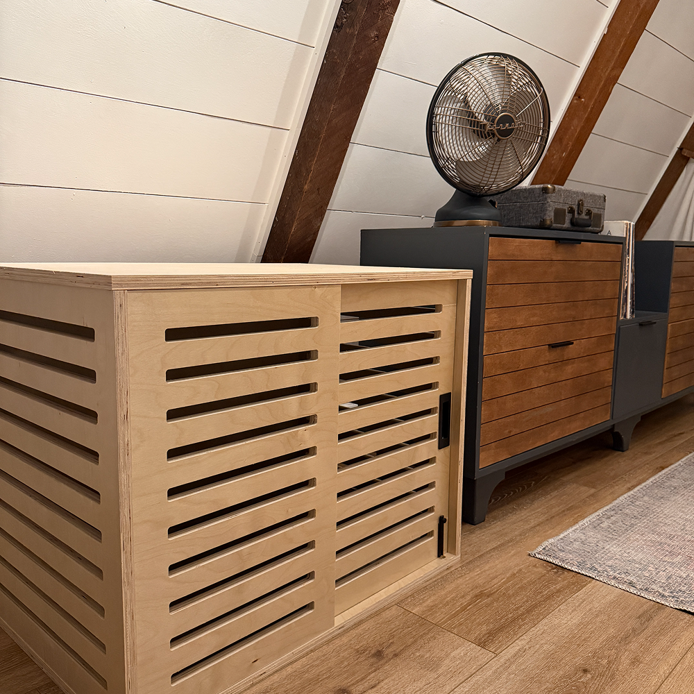 Large dog crate furniture for apartment