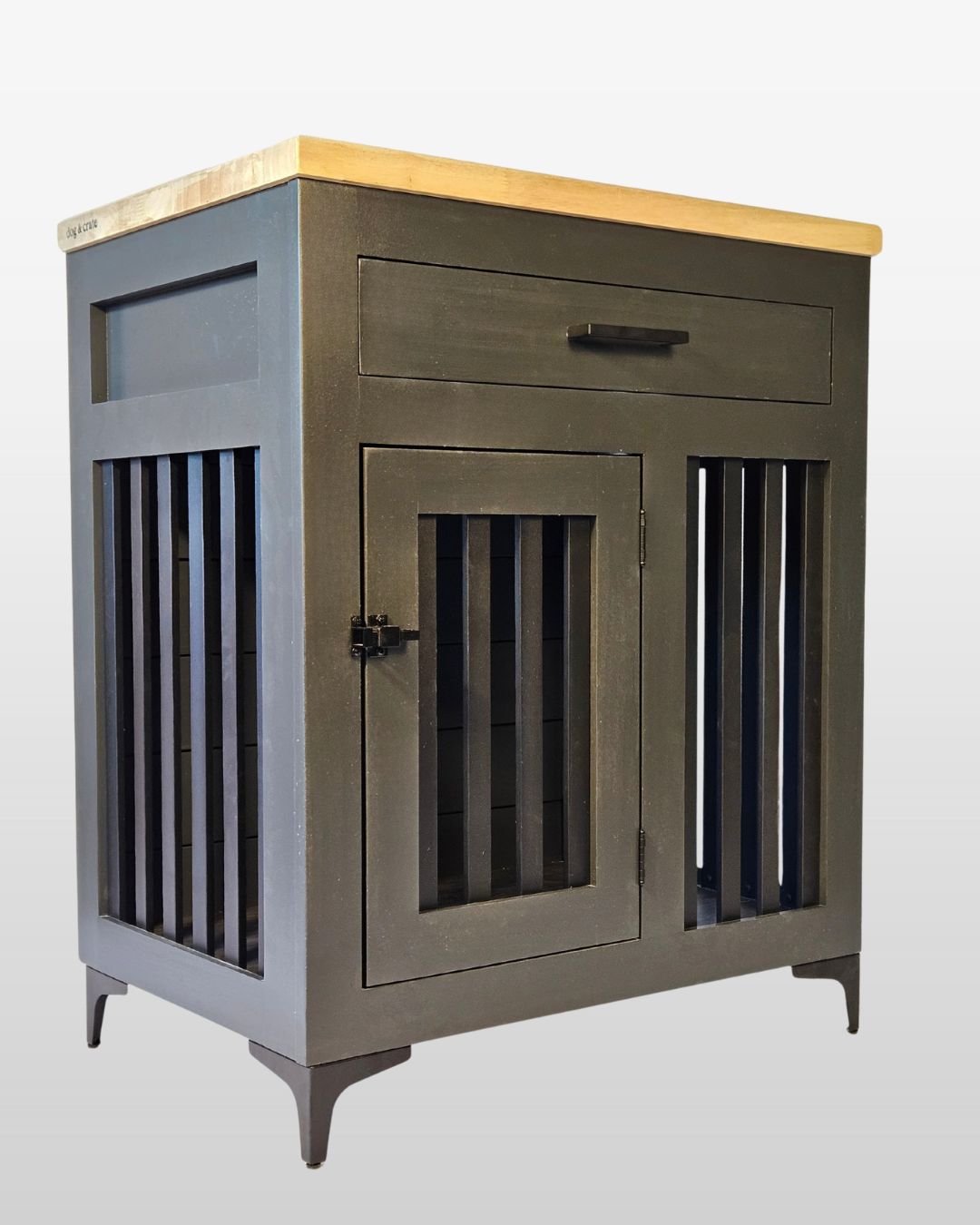 black designer medium dog crate furniture for house