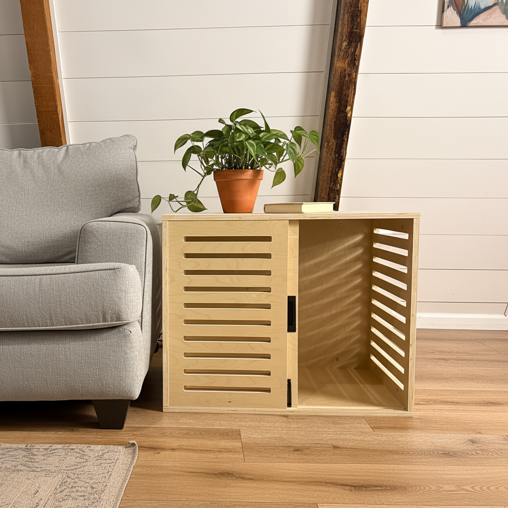 wooden medium dog crate furniture