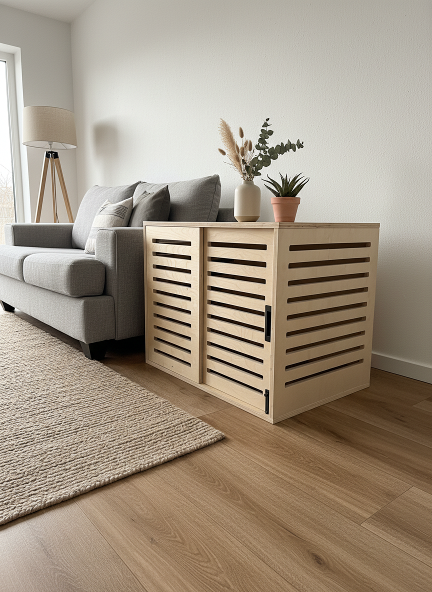 Studio XL Dog Crate for apartment