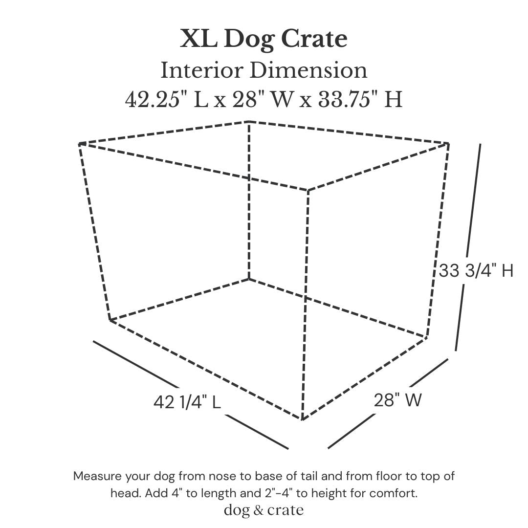 XL luxury dog crate dimensions