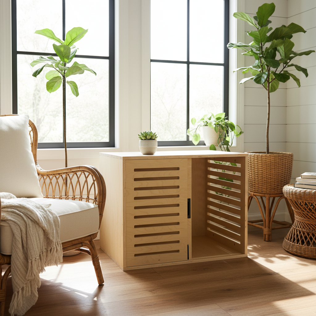 wooden medium dog crate furniture