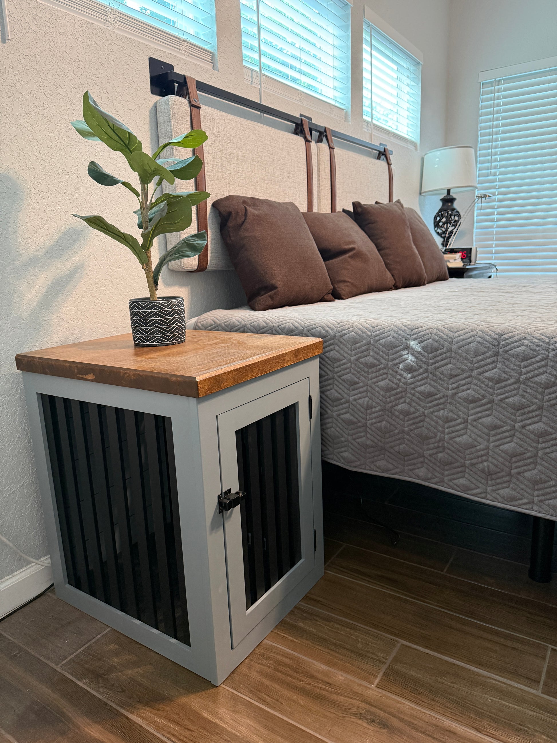 small dog crate bed side table