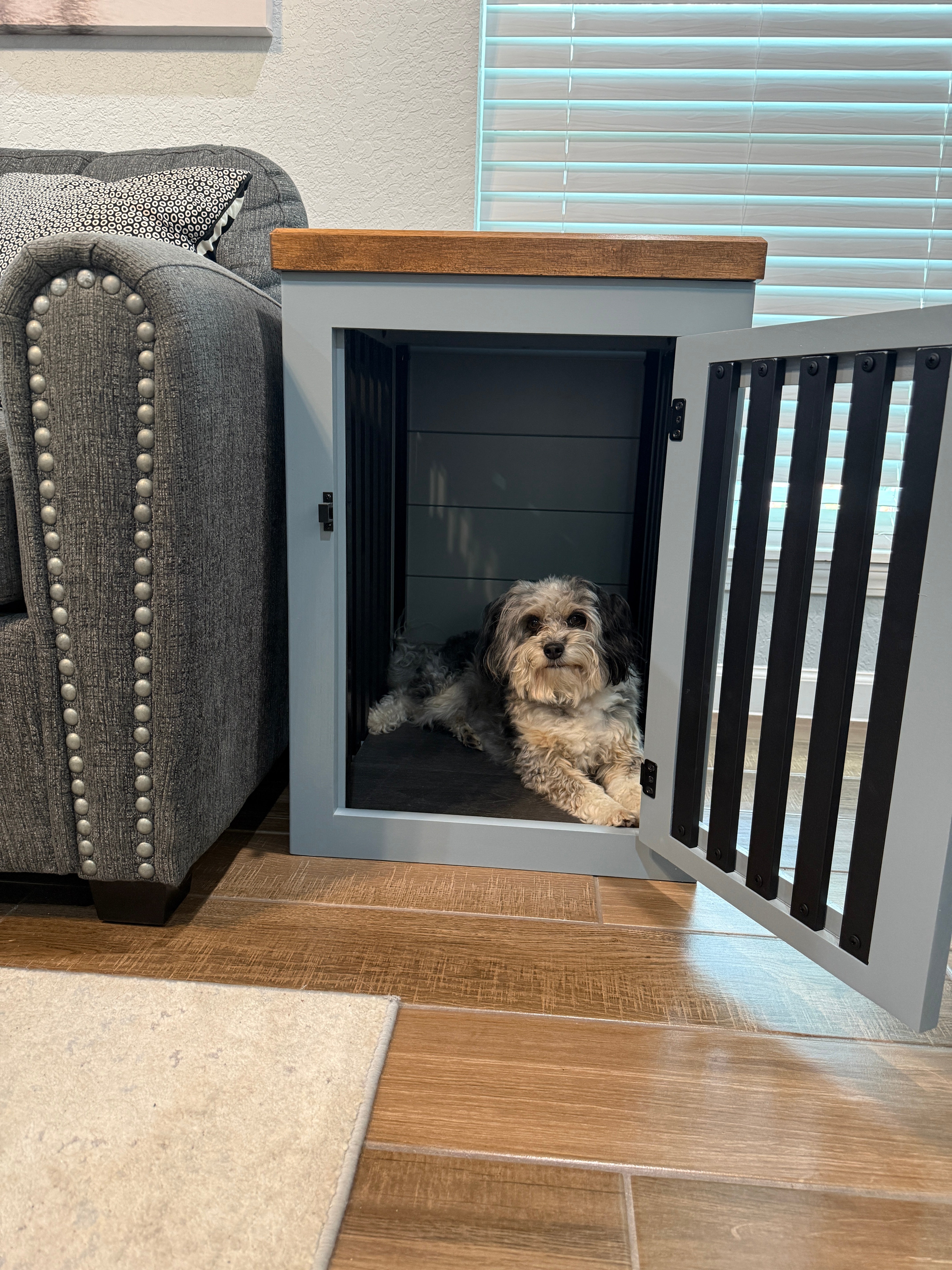 small dog kennel bed side table
