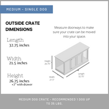 Load image into Gallery viewer, Medium Custom Dog crate in Houston
